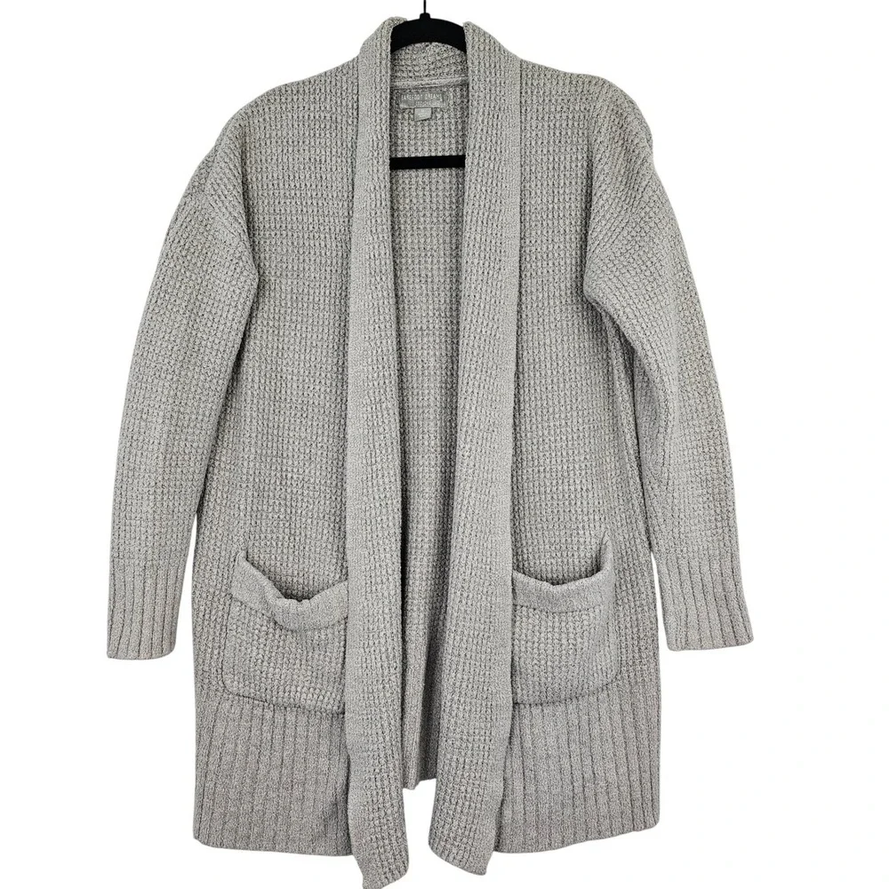 Barefoot Dreams CozyChic Lite Gray Open Front Cardigan Sweater‎